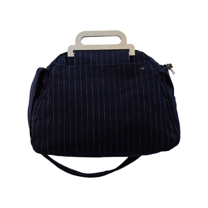 METAL HANDLE SHOULDER BAG