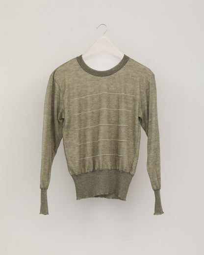 DOUBLE FACE LETTER KNIT PULLOVER