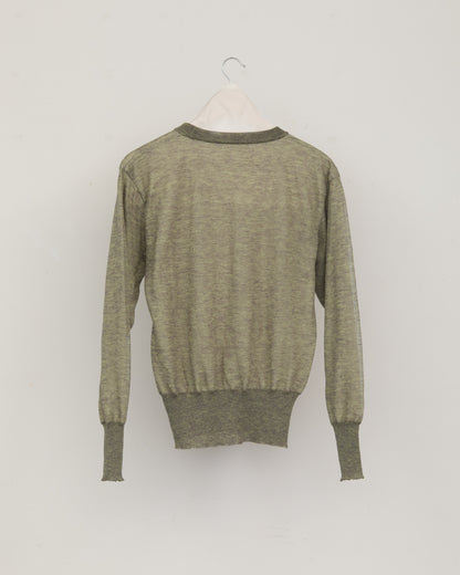 DOUBLE FACE LETTER KNIT PULLOVER