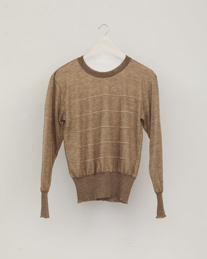 DOUBLE FACE LETTER KNIT PULLOVER
