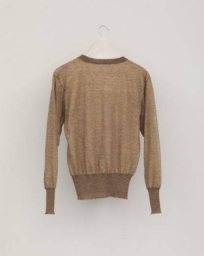 DOUBLE FACE LETTER KNIT PULLOVER